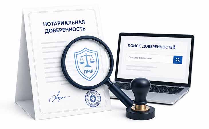 Информация о доверенности, удостоверенной нотариусом